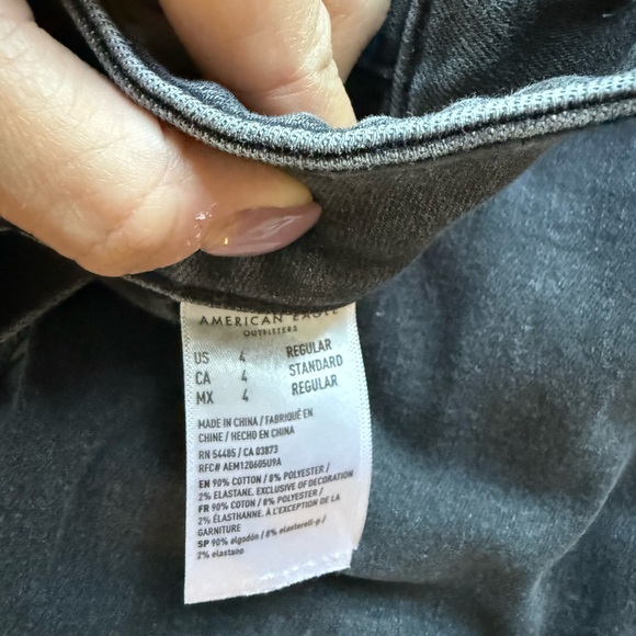 American Eagle Outfitters Dark Gray Skinny Jeans - Picture 3 of 3